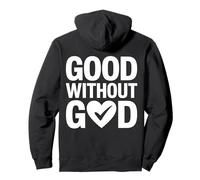 Design con Cuore audace Good Without God Felpa con Cappuccio