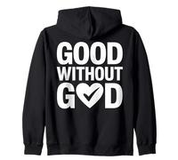 Design con Cuore audace Good Without God Felpa con Cappuccio