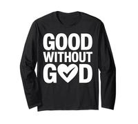 Design con Cuore audace Good Without God Maglia a Manica