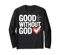 Design con Cuore audace Good Without God Maglia a Manica