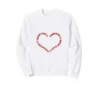 Design con Cuore Rosso I Love Being a Grandma per Nana Granny Mil Felpa