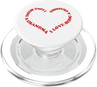 Design con cuore rosso "I Love Being a Grandma" per Nana Granny MIL PopSockets PopGrip per MagSafe
