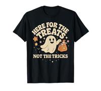 Design con Fantasma Here for The Treats Not The Tricks Maglietta
