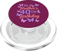 Design con farfalla viola per il 40° compleanno di mio fratello PopSockets PopGrip per MagSafe