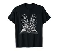 Design con farfalle e libri che leggono i topi di biblioteca Maglietta