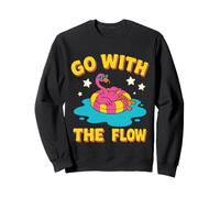 Design con Fenicottero Rosa Go with The Flow Felpa