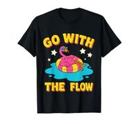 Design con Fenicottero Rosa Go with The Flow Maglietta