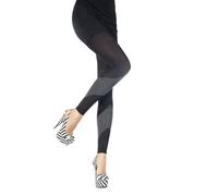 - Design con Fiore in microfibra Leggings Venia 60 il nero rosso corallo Medium