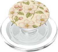 Design con foglie tropicali beige pastello e verde PopSockets PopGrip per MagSafe