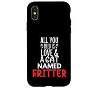 Design con frittella con nome del gatto: tutto ciò che serve è amore Custodia per iPhone X/XS
