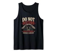 Design con Gatto Do Not Disturb I'm Disturbed Enough Already Moody Cat Canotta