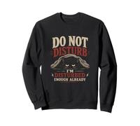 Design con Gatto Do Not Disturb I'm Disturbed Enough Already Moody Cat Felpa