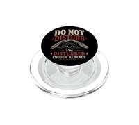 Design con gatto "Do Not Disturb I'm Disturbed Enough Already Moody Cat" PopSockets PopGrip per MagSafe
