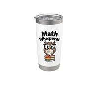 Design con gufo che sussurrava la matematica per gli amanti della matematica e gli insegnanti Bicchiere termico in acciaio inox doppia parete
