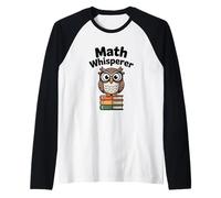 Design con Gufo Che sussurrava la Matematica per Gli Amanti della Matematica e Gli Insegnanti Maglia con Maniche Raglan
