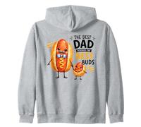 Design con Hot Dog e Mini Hot Dog con Scritta Greatest Father Felpa con Cappuccio