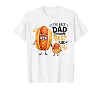 Design con Hot Dog e Mini Hot Dog con Scritta Greatest Father Maglietta