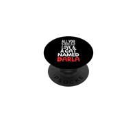 Design con il nome del gatto Darla - All You Need is Love! PopSockets PopGrip Adesivo