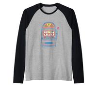 Design con jackpot della slot machine Lucky 777 Maglia con Maniche Raglan