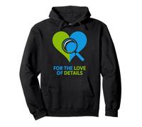 Design con Lente d'Ingrandimento a Forma di Cuore per L'Amore dei Dettagli Felpa con Cappuccio