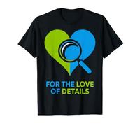 Design con Lente d'Ingrandimento a Forma di Cuore per L'Amore dei Dettagli Maglietta