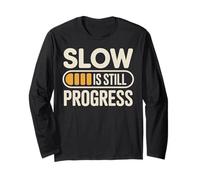 Design con Lumaca per Yoga, Slow is Still Progress Maglia a Manica