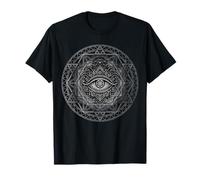 Design con Mandala con Occhio Che Vede Tutto ciò Che Vede Maglietta