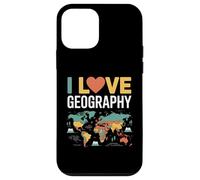 Design con mappa del mondo I Love Geography Custodia per iPhone 12 mini