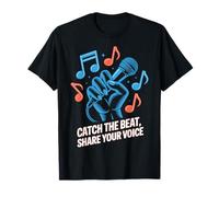 Design con Microfono Catch The Beat e condividi la Tua Voce Maglietta
