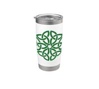 Design con motivo a trifoglio celtico Bicchiere termico in acciaio inox doppia parete