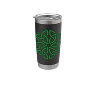 Design con motivo a trifoglio celtico Bicchiere termico in acciaio inox doppia parete