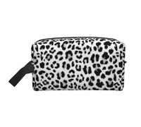 Design con motivo leopardato senza cuciture, organizer per cosmetici di grande capacità, borsa da viaggio per il trucco da donna