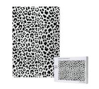 Design con motivo leopardato senza cuciture,Puzzle in legno da 1000 pezzi per adulti e adolescenti