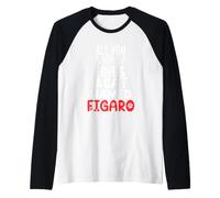 Design con Nome del Gatto Figaro, Tutto ciò di Cui Hai Bisogno è Amore Maglia con Maniche Raglan