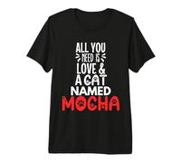 Design con Nome Gatto Color caffè - all You Need is Love! Maglietta Premium