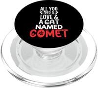 Design con nome gatto cometa - All You Need is Love! PopSockets PopGrip per MagSafe