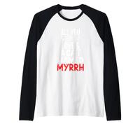 Design con Nome Gatto e Mirra, Tutto ciò Che Serve è Amore Maglia con Maniche Raglan