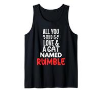 Design con Nome Gatto Rumble - all You Need is Love! Canotta