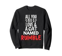 Design con Nome Gatto Rumble - all You Need is Love! Felpa