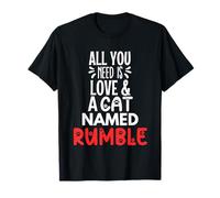 Design con Nome Gatto Rumble - all You Need is Love! Maglietta