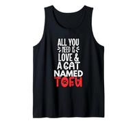 Design con Nome Gatto Tofu - all You Need is Love! Canotta