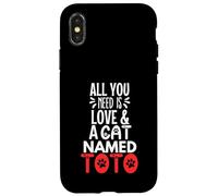 Design con nome gatto Toto - All You Need is Love! Custodia per iPhone X/XS