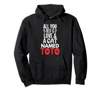 Design con Nome Gatto Toto - all You Need is Love! Felpa con Cappuccio
