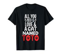 Design con Nome Gatto Toto - all You Need is Love! Maglietta