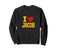 Design con Nome «I Love Jacob Sweet Heart» Felpa