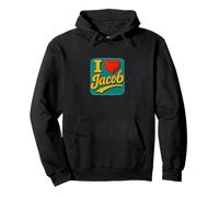 Design con Nome «I Love Jacob Sweet Heart» Felpa con Cappuccio