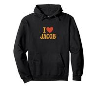 Design con Nome «I Love Jacob Sweet Heart» Felpa con Cappuccio