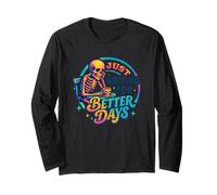 Design con Scheletro Just Waiting for Better Days Maglia a Manica