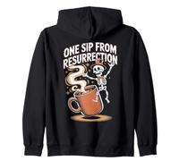 Design con Scheletro One Sip from Resurrection Felpa con Cappuccio