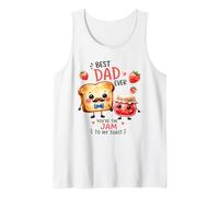 Design con Scritta Best Dad Ever Jam to My Toast Canotta